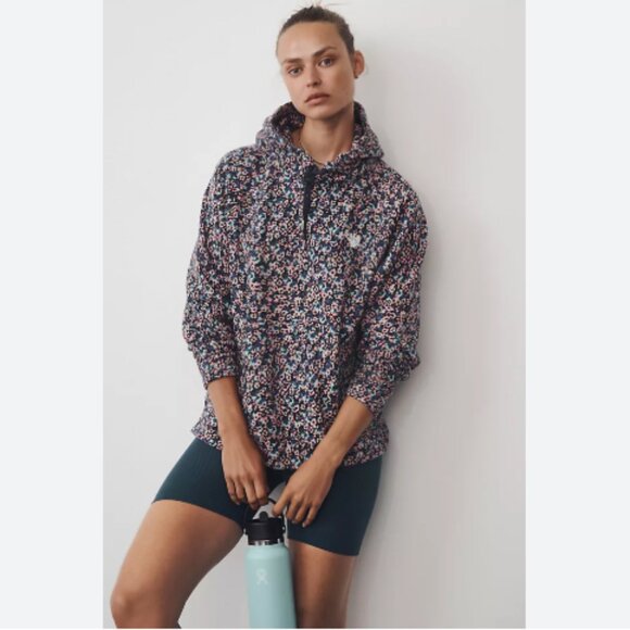 Brand New Gola x Anthropologie Floral Print Hooded Sweatshirt - Picture 1 of 13